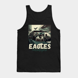 Philadelphia eagles football player graphic design cartoon style beautiful artwork Tank Top